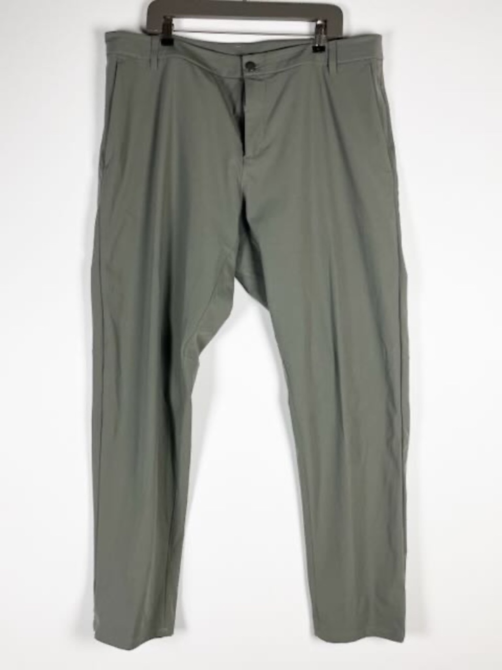 Lululemon Men's Commission Mid Rise Straight Leg Casual Trouser Pants Green 40